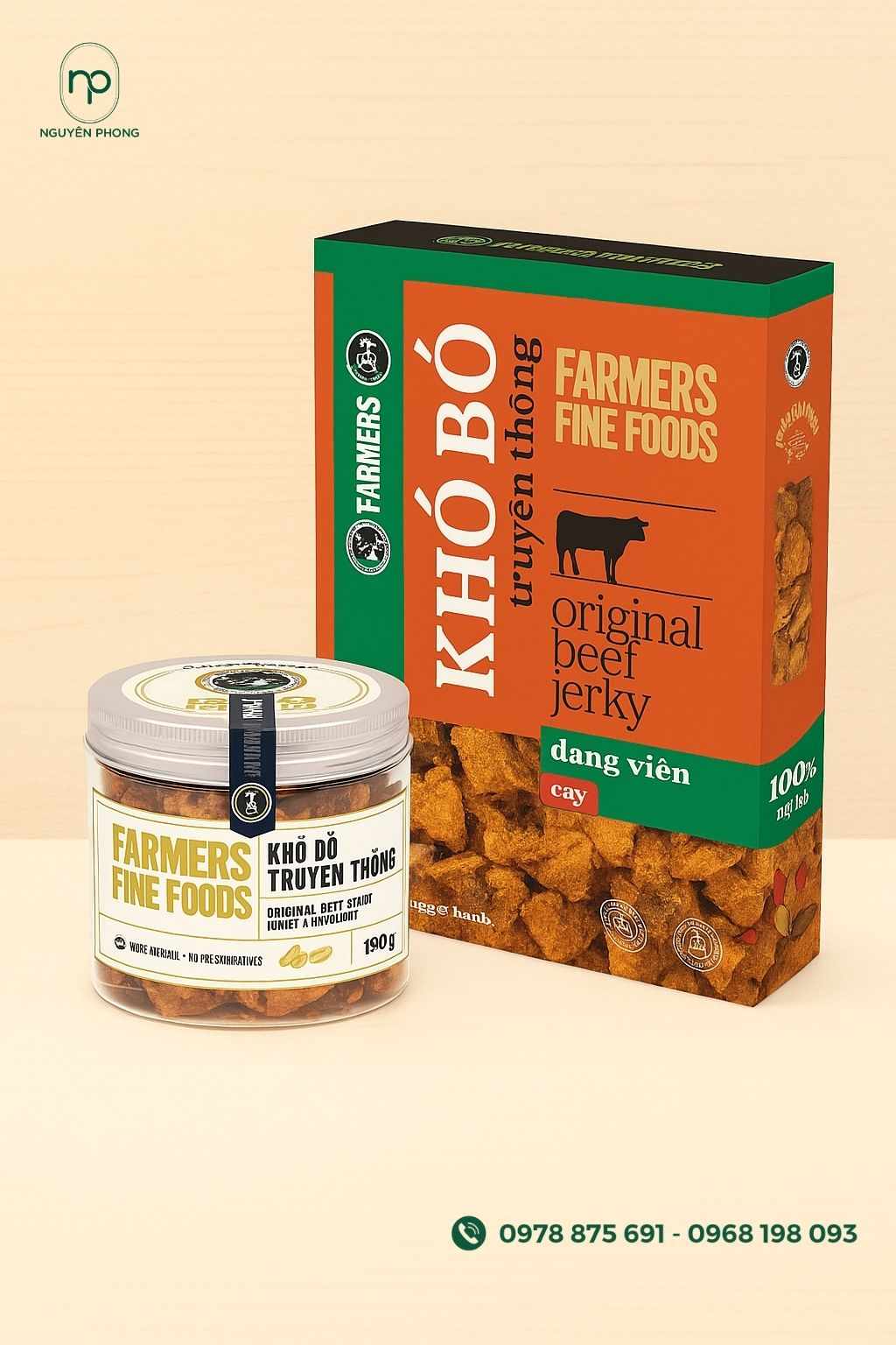 Kích thước hộp khô bò